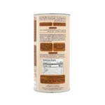 Back Label of Organic Whey Protein with cacao can